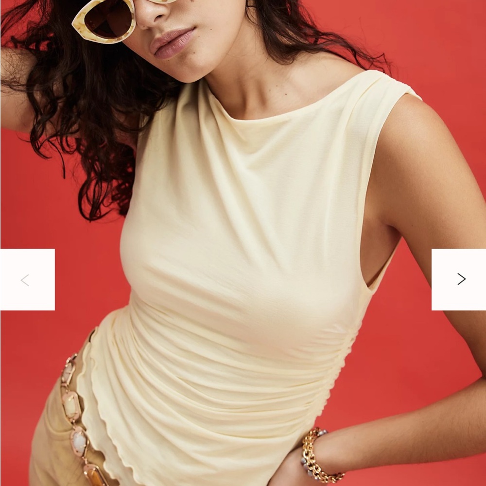 Free People Ash Knit Top - Yellow (Double Butter)